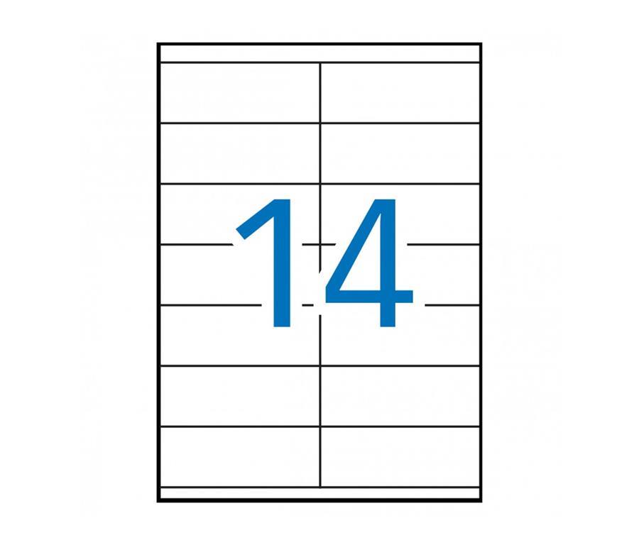 Apli Bele nalepke 105 x 40 mm, 14/stran