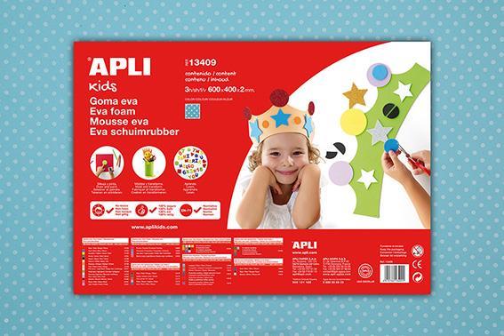 Apli kids Penasta guma s pikami 400x600x2mm 3 kos