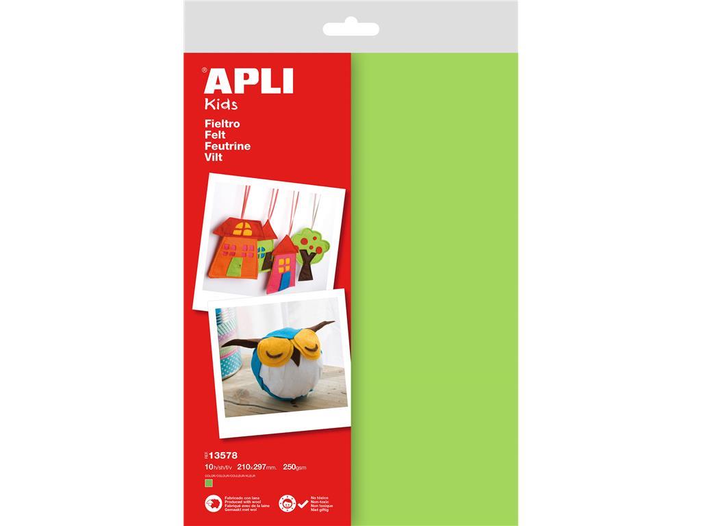 Apli kids Filc zelen A4 10 kos