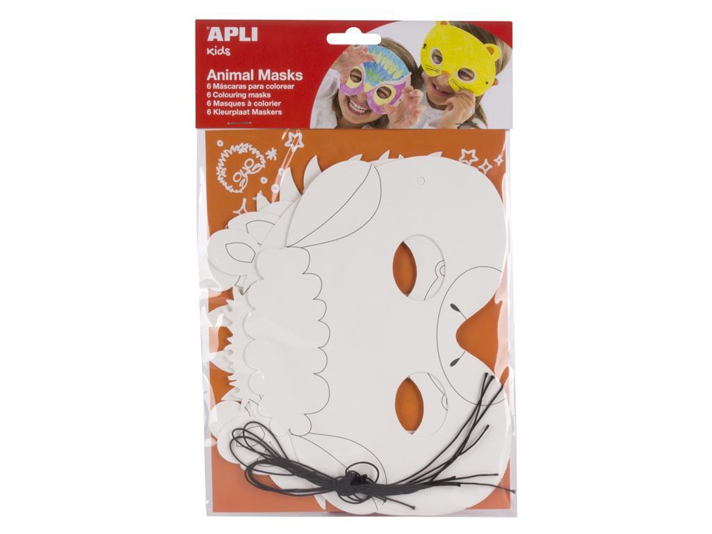 Apli kids Karton maske živali 6 kos