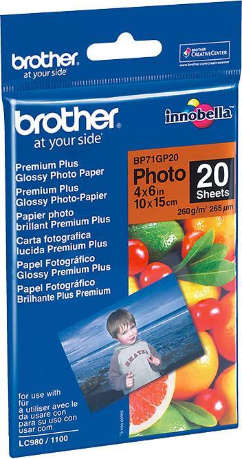 Brother Foto papir glossy 10x15 cm, 20 listov