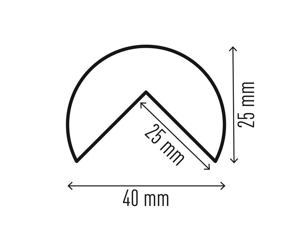 DURABLE Profil za zaščito vogalov C25R