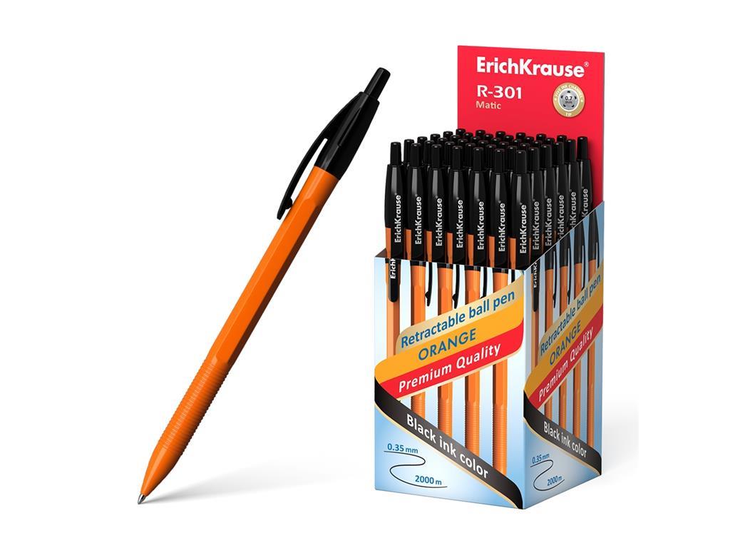 ErichKrause Kemični svinčnik R-301 orange 0,7, črn