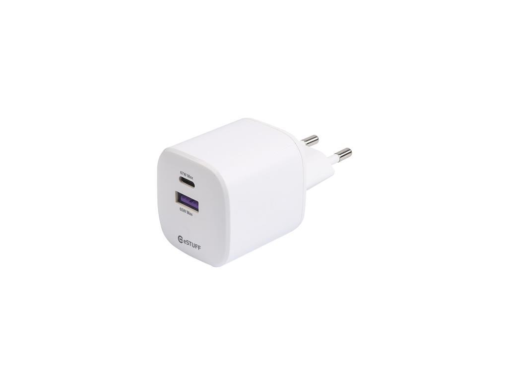 eSTUFF INFINITE polnilnik USB-C, USB-A 67W GaN