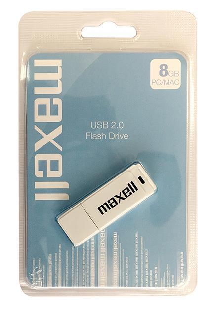 Maxell USB ključ 8GB bel 2.0