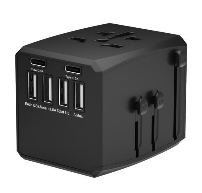 MicroConnect Polnilnik potovalni, 4x USB-A, 2x USB-C