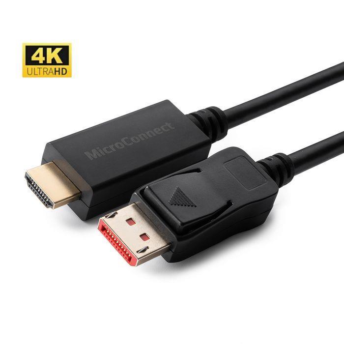 MicroConnect Kabel 4K Display Port 1.4 - HDMI 2.0