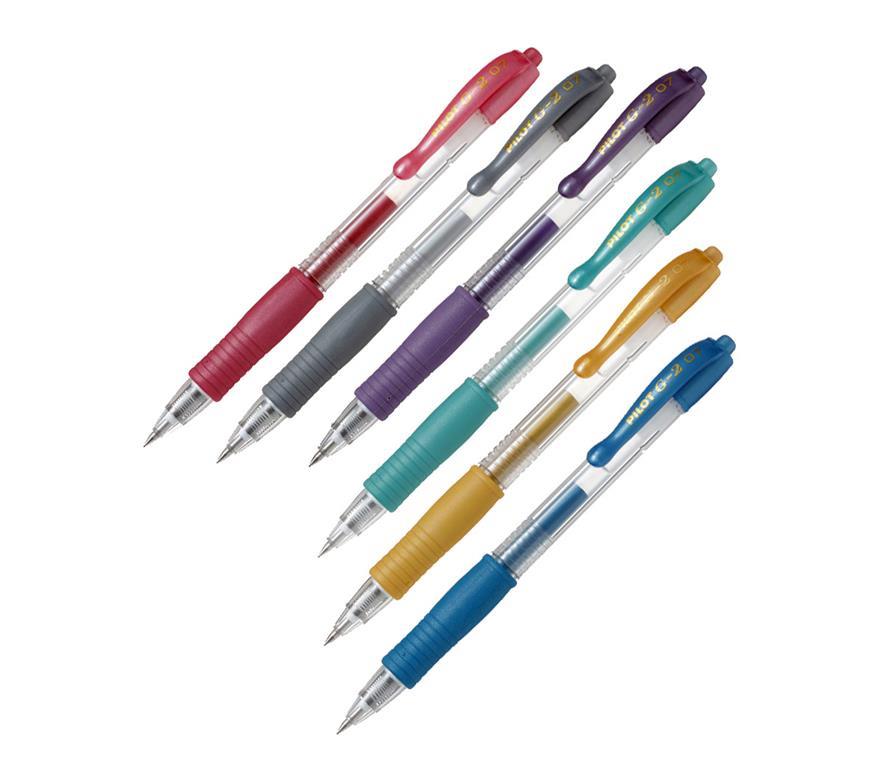 Pilot Gel roler G-2 0,7 metalic BARVE