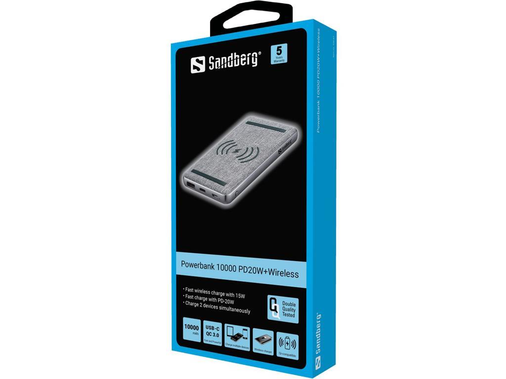 Sandberg Baterija Powerbank USB-A, USB-C, PD 20W